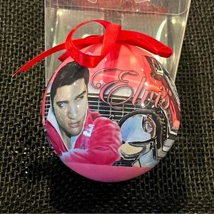 ELVIS Pink Cadillac Ornament NIB EPE Artwork by Betty Harper.